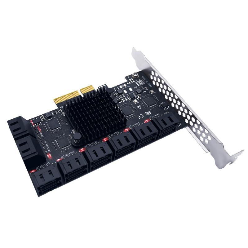 PCIE Card PCIe 6 Ports 3.0 6G SSD Adapter Card Computer Accessories Support 16 3.0 Devices
