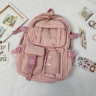 Schoolbag1011 New Versatile Canvas Backpack Men's Large Capacity Junior High School Student School Bag Women's Leisure Travel Backpack