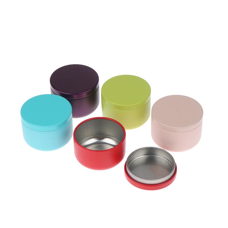 5.4Cm Portable Solid Color Mini Tin Box Tea Sealed Jar Packing Boxes Jewelry Candy Small Storage Can Coin Earring Headphones Gift Case