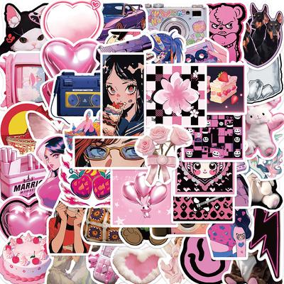 50 naklejek w stylu INS Girl Spersonalizowana dekoracja Gitara Laptop Walizka DIY Wodoodporne naklejki