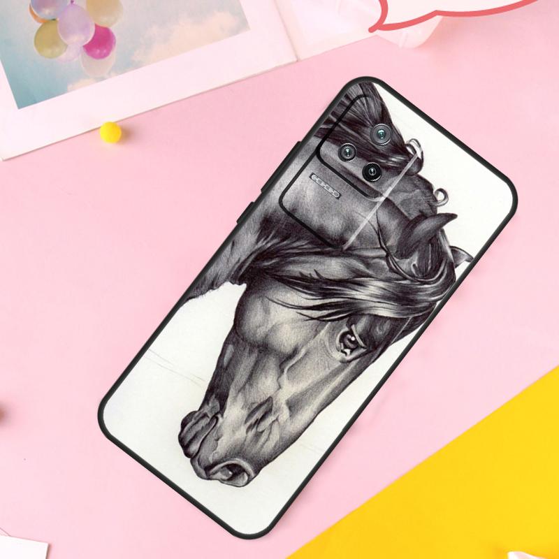 Horse Pony Painted Case For Xiaomi 13 14 Ultra 12 Lite 11T 12T 13T Pro POCO M6 Pro X6 X5 X3 F3 F5 M5s Cover