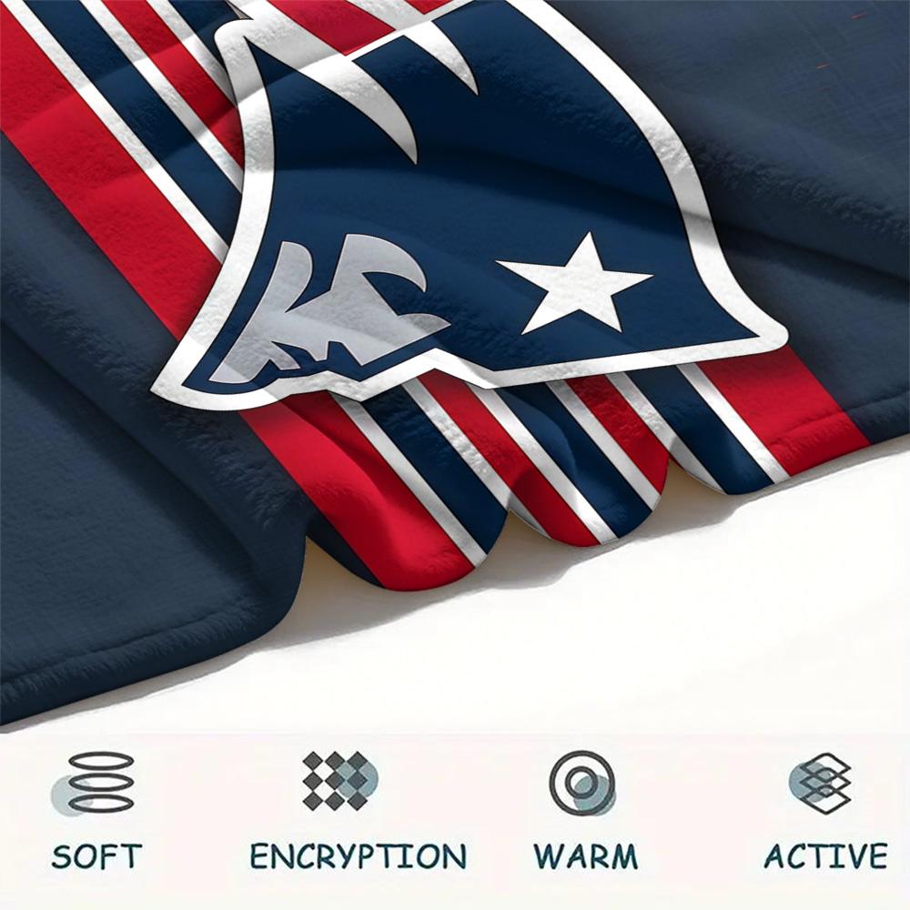 New England Patriots Flannel Blanket, High Quality Comfortable for All Seasons, Home Decor, Warmth and Comfort