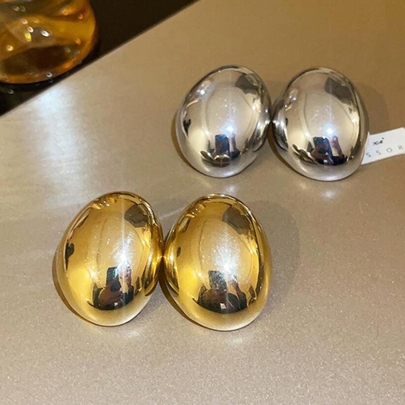 Female Niche Simple Irregular Oval Earrings