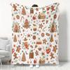 1pc of Christmas, Halloween, Animal, Digital Printing, Printed Flannel Blanket, Soft Blanket, Travel Bed, Office Home Decoration, Birthday, Holiday, G