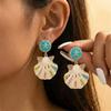 Bohemia Ocean Style Red Coral Branch Stud Earrings for Women Trendy Irregular Exaggerated Coral Earring Beach Party Jewelry Gift