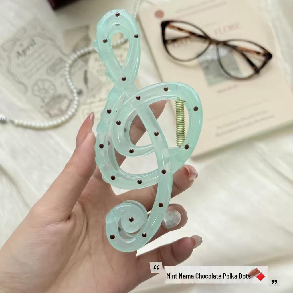 Pinza para el pelo con lazo y estampado de leopardo coreano: Pinza para Semirecogido de Alta Gama Extra Grande para Mujer