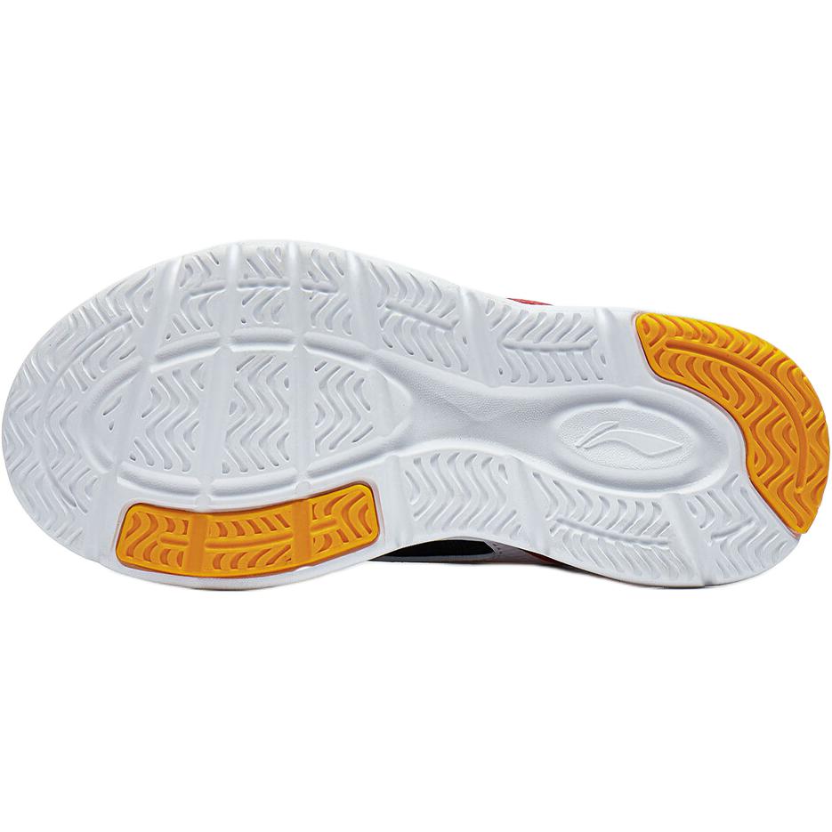 Li Ning Kids Mesh Comfortable Versatile Non-Slip Mid-Top Running Shoes Kids Shoes Black Red YKNT122-1
