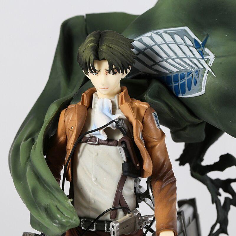 Attack On Titan Figure Levi Ackerman Eren Yeager Anime PVC Action Figure Toy Shingeki No Kyojin Statue Collection Model Doll