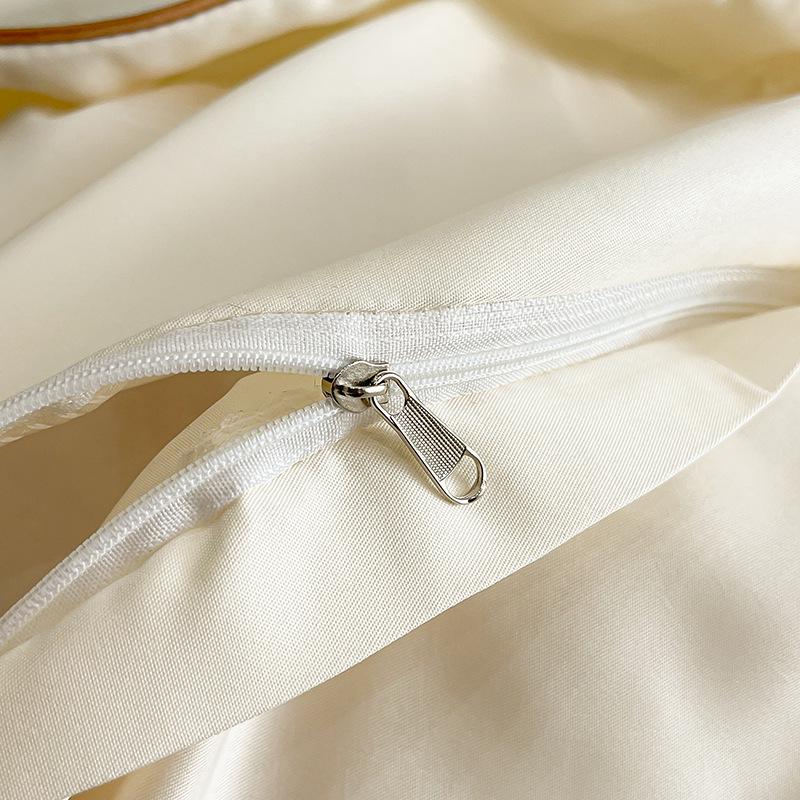 Seidiges Tencel Jacquard Bettbezug-Set - Luxuriöse Sommerbettwäsche mit Schleifendesign
