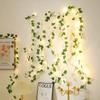 2/5M Green Leaf String Lights Artificial Ivy Vine Fairy Light Wedding Party Decoration Christmas Home Room Decor