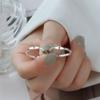 Silberner Koreanischer 26 Buchstaben A-Z Offener Ring Herren und Damen Ring Partnergeschenk Schmuck