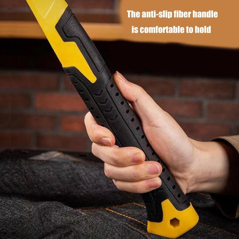 Magnetic Head Claw Hammer With Antislip Shock Absorbing Handle For Nail Driving Demolitions And Woodworking Projects