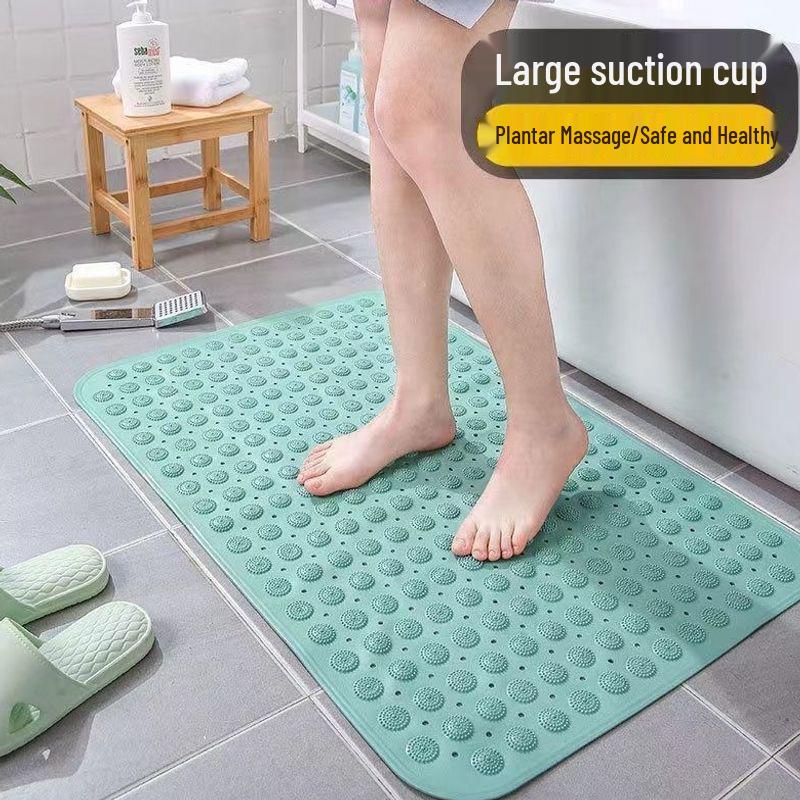 Große Anti-Rutsch-Badezimmer- und Duschmatte mit Saugnäpfen - Wasserdicht & Massage-Fußdesign