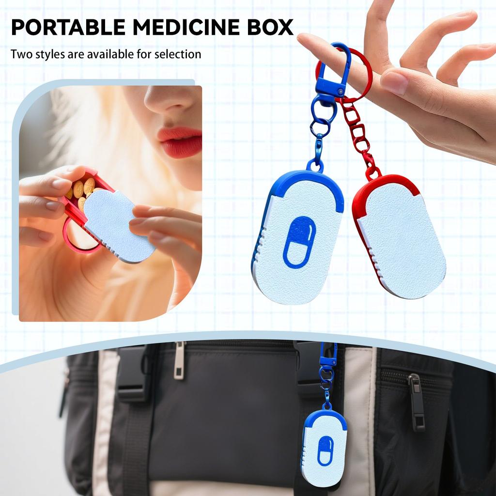 Organiser Waterproof Keychain Box Portable Travel Container Metal Box With Key Ring For Outdoor Camping Travels