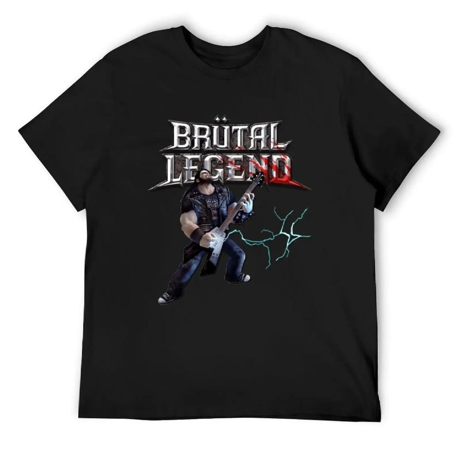 

Футболка Brutal Legend мужская футболка винтажные футболки футболка оверсайз рубашки с графикой мужские футболки для тренировок S чёрный