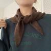 Striped Knitted Triangle Scarf Solid Color False Collar Sweet Cross Neckerchief Autumn Winter