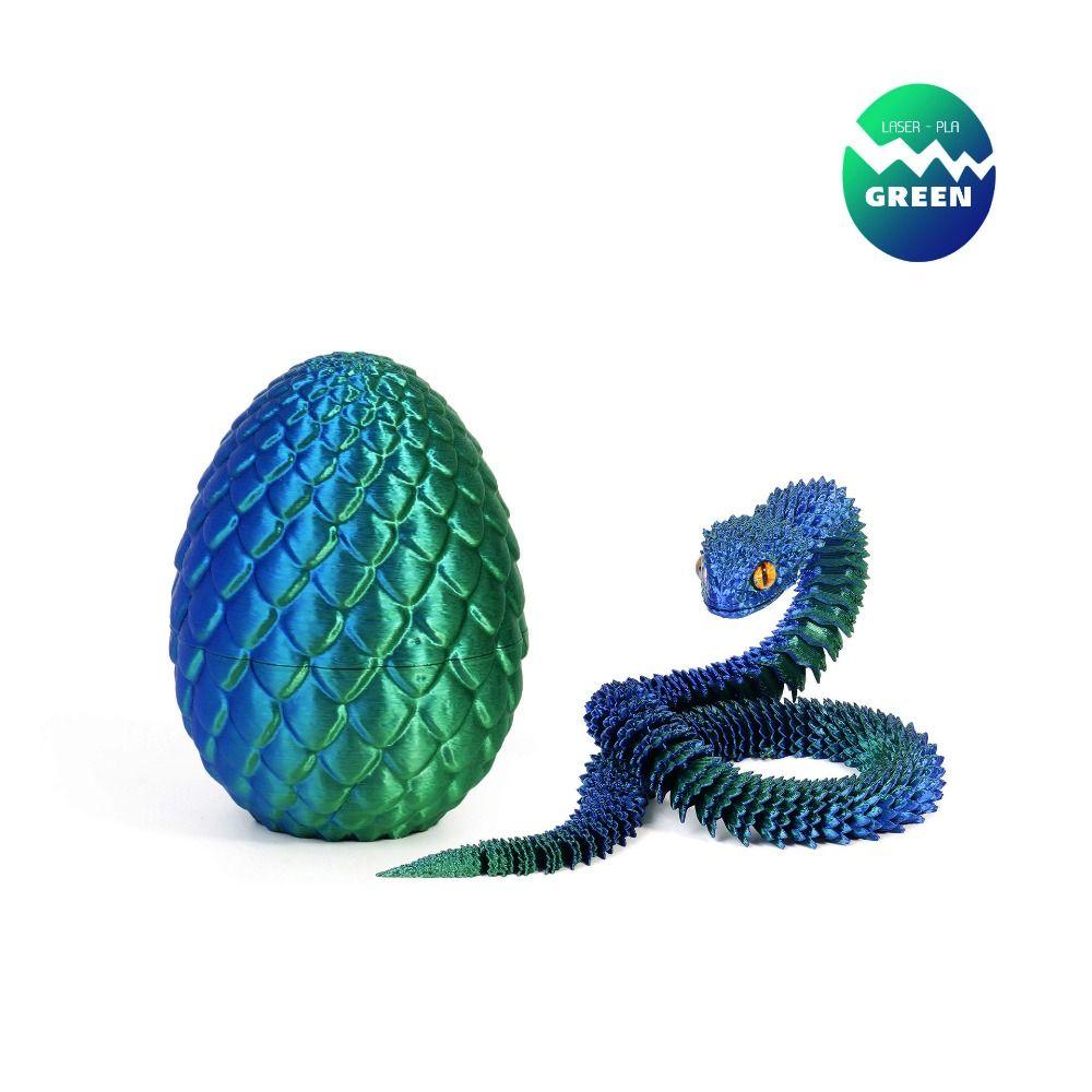 Creative 3D Printed Snake Egg All-in-one Molding Animal Simulation Model Kid Gift