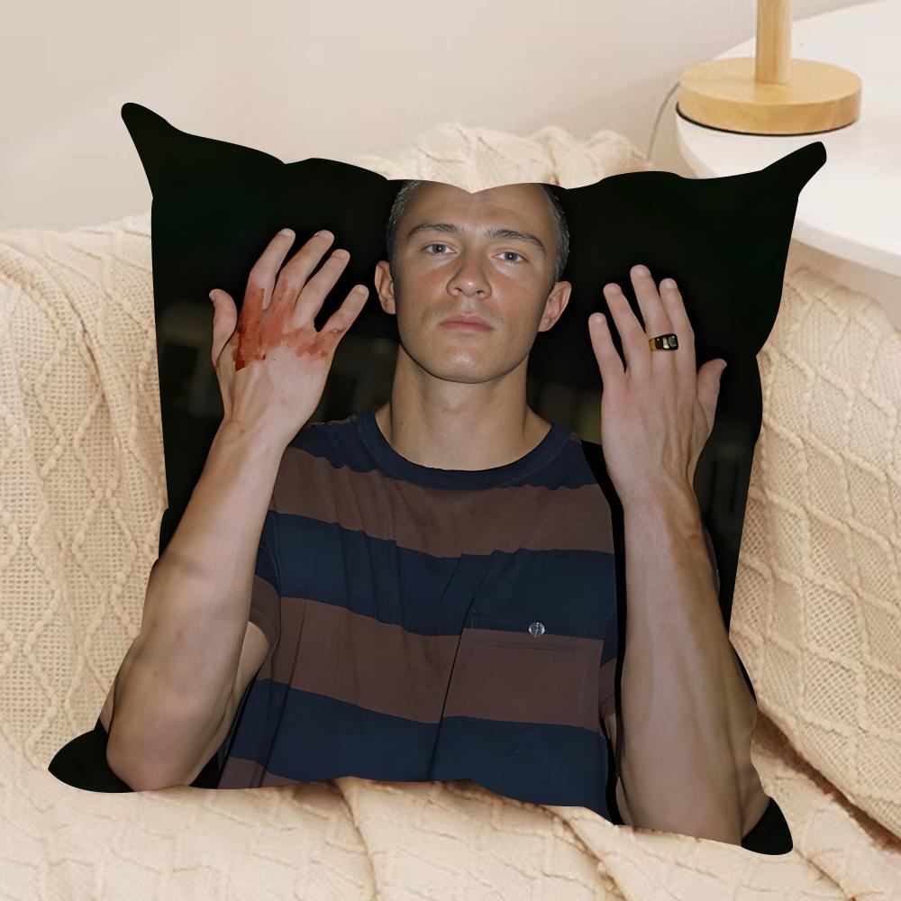 DDrews Starkey Singer Cushion Cover Silky Short Plush Invisible Zipper Dustproof Sofa Pillow Case For Home Decor