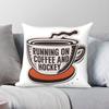 Running On Coffee And Hockey Pillowcase Polyester Linen Velvet Creative Zip Decor Throw Pillow Case Sofa Seater Cushion Cover