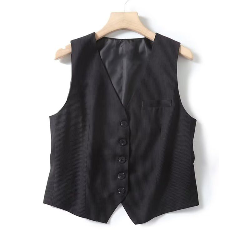 MD Women's Clothing New Work Clothing Young Office Lady Style Fancy Vest Pinstripe Suit Vest 06062601401