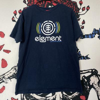 חולצת סקייטבורד Element Skate מקורית וינטג' שנות ה-90 לוגו מיוצר בארה"ב Bam Margera HIM פאנק M חולצת טי יוניסקס