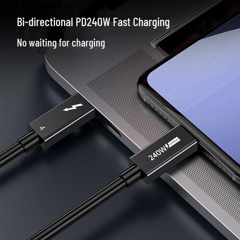 BIYAVIN Thunderbolt 4 USB4 Type-C 8K 40Gbps 100W PD Data Cable