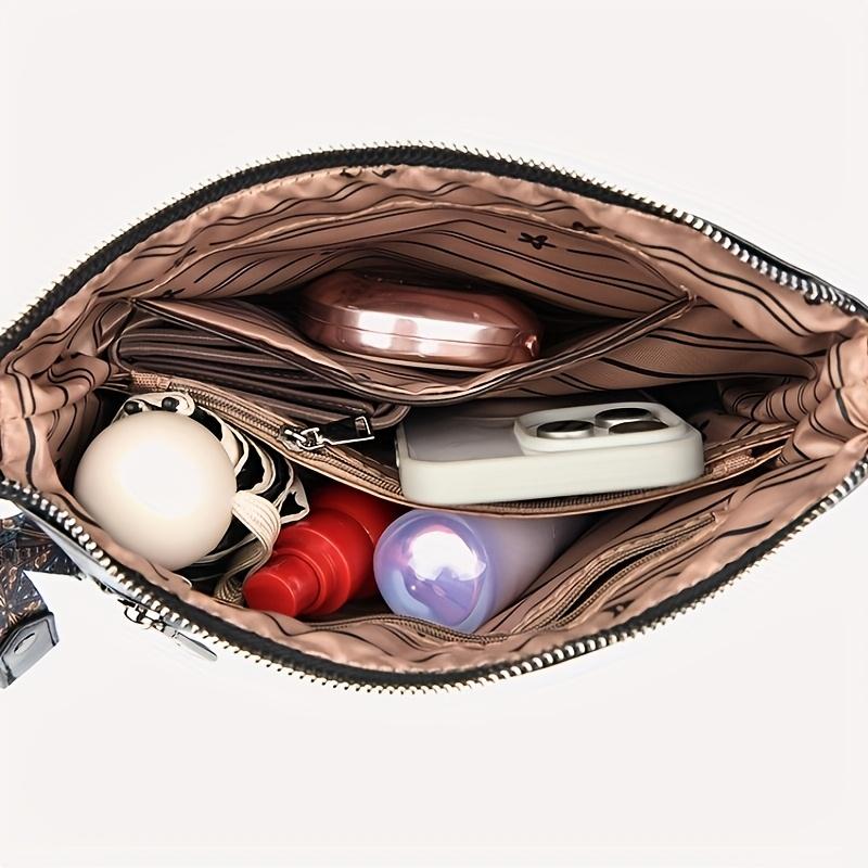 Dámská kabelka přes rameno ve vintage stylu, prostorná crossbody taška s nastavitelným popruhem, zapínání na zip, více kapes, lehká módní designová kabelka