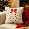 Plush Fabric Christmas Throw Pillow Cover Decorative Pillow Cover  Sofa Bed Decoration