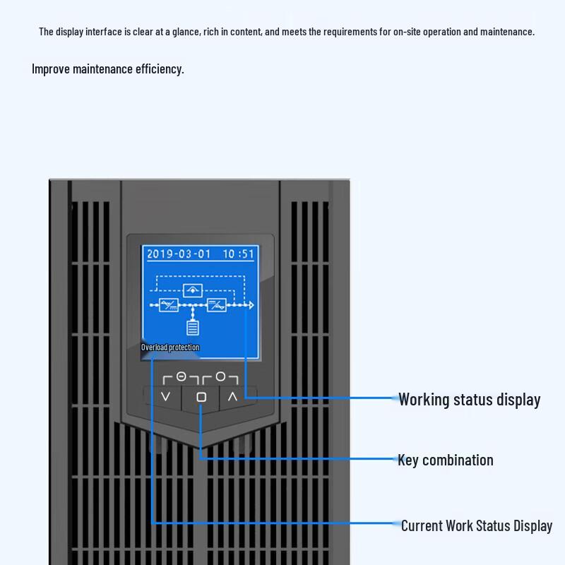 Kehua YTR3340-J 40KVA/36KW Rack-Mount Online UPS CN Plug (adapter Included)