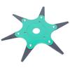 6 Teeth Brush Cutter Steel Blade 65mn Agricultural Lawn Mower Grass Trimmer Eater Head (Green)