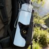 1PC Minimal Black Cat Portrait 750ml Color Plastic Sports Water Bottle Leakproof Flip Straw Lid Suitable for Sports Office Home Use