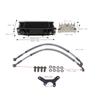 Motorcycle Engine Oil Cooler, 17PCS Motorcycle Oil Cooler Radiator Set, 4-Row Engine Oil Cooling Kit for Monkey 125cc-140cc, Dirt Bike Oil Cooler Cool
