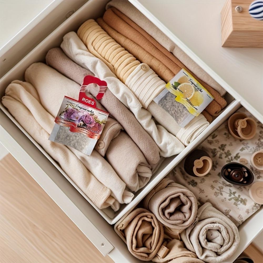 Vielseitige Aromatherapie-Säckchen für Autos, Schränke und Badezimmer – Duftrichtungen Lavendel, Jasmin, Zimt, Zitrone und Rose – Geruchsentferner und Erfrischer