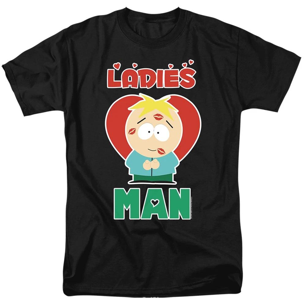 South Park - Valentine s Day Butters Ladies Man - Adult Unisex T-Shirt - Black XS