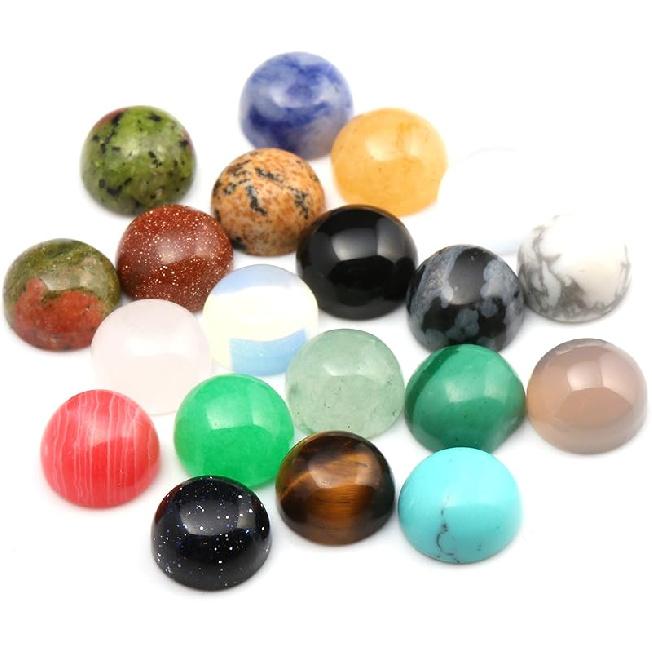 Natural Stones Cabochon 4 6 10 12 14 16 18 20 MM Round No Hole for Making Jewelry