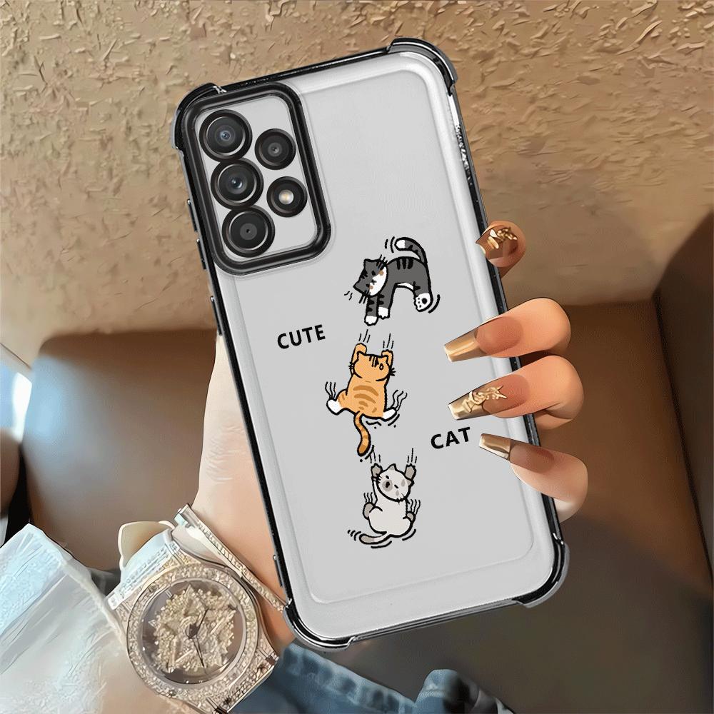 Cartoon Cute Cat Phone Cover Case for Samsung Galaxy A15 A13 A26 A24 A52 A17 A33 A16 A35 A36 A25 A21s