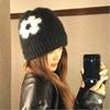 Fashion Flowers Pattern Winter Knitted Hat Coldproof Keep Warm Warm Hat Korean Style Beanies Cap Autumn