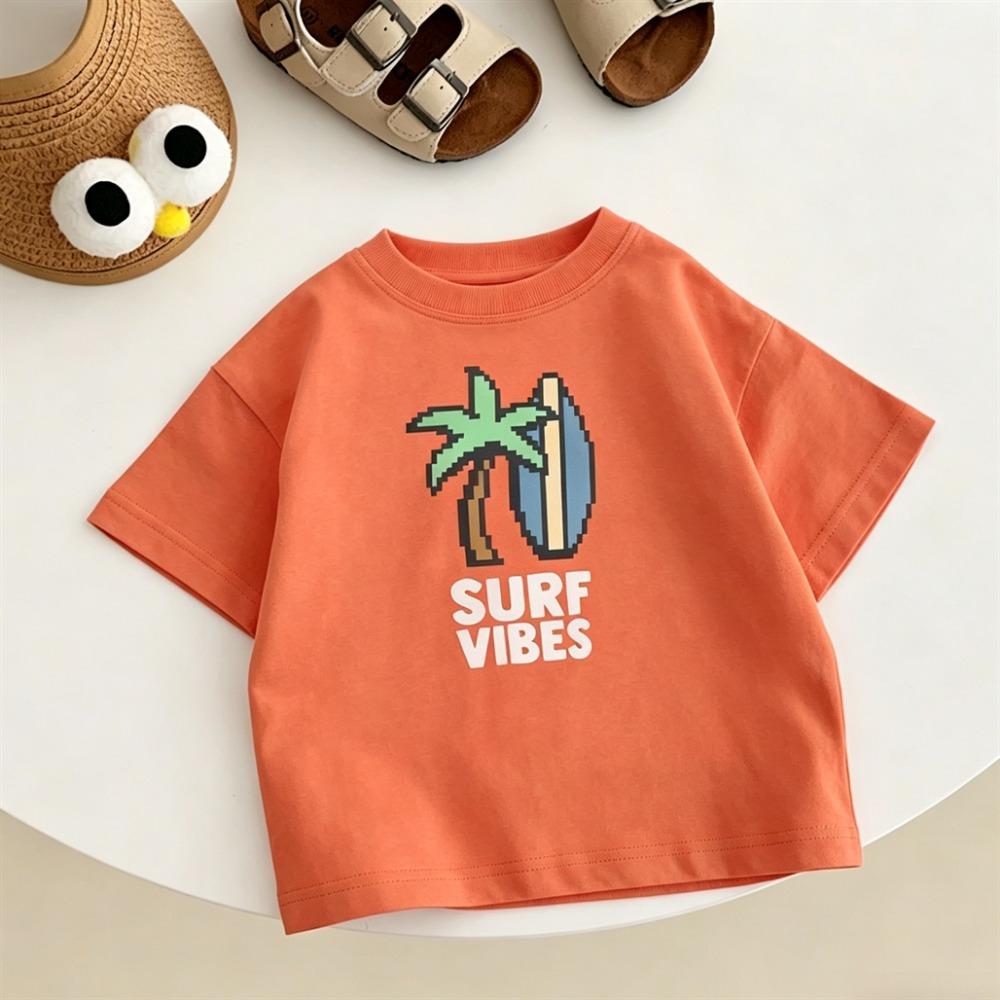 

Cartoon T-shirt Casual Sports Wear Short-sleeved Tops 2026 Summer Clothes Round Neck Bottoming Shirt Child Thin All-match Tees 110