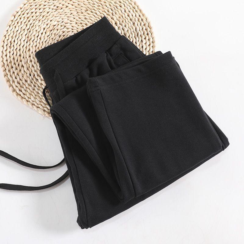 

Purple Straight-leg Casual Summer Thin Sweatpants Black(Spring and Autumn style) XL