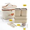 Reusable Plastic Bento Box For Kids Students Camping Picnic Sealed Lunch Box Microwave Heatable Portable Food Storage Container