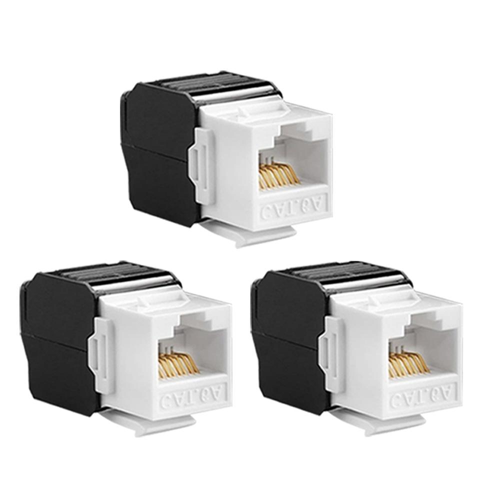 1-5PCS Super Six-category Network Module CAT6A No-print and Non-blocked RJ45 Information Network Module Cat6A Modular Receptacle