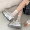 Silver Ballet Style Small Man Inner Height Increase Moral Training Shoes Women's Advanced Sense White Shoes