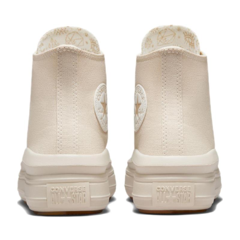 Converse Chuck Taylor All Star Move Platform Simple and Versatile High Top Espadrilles Women's Beige
