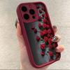 Glacier Rose Floral Phone Case for iPhone 15/14/13/16 Pro Max - High-End Retro Design with Shock Absorption and Scratch Resistance