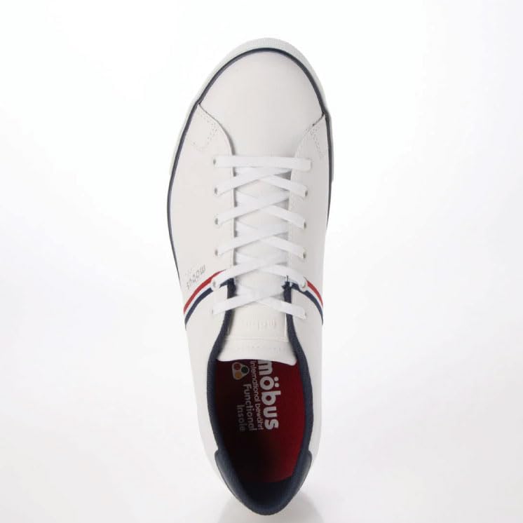 Maubus Men's Genuine Leather Casual Walking Shoes, Current Model MELNIK (White/France, Measurement 25 Points, 0 Centimeters)