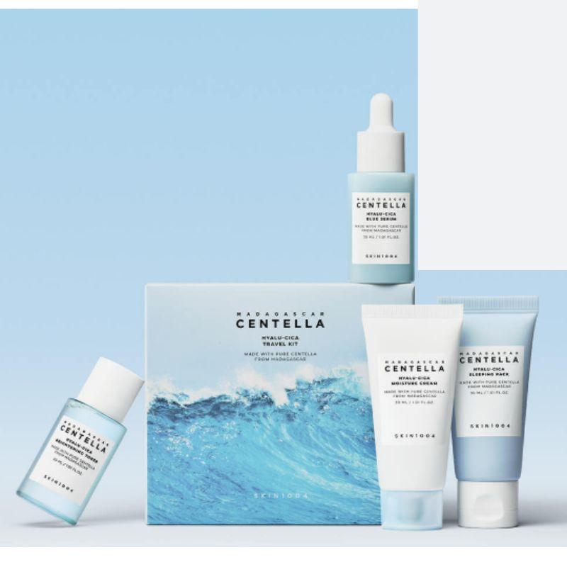 SKIN1004 Hyalu-Cica Hydrating Skincare 4-Step Travel Kit