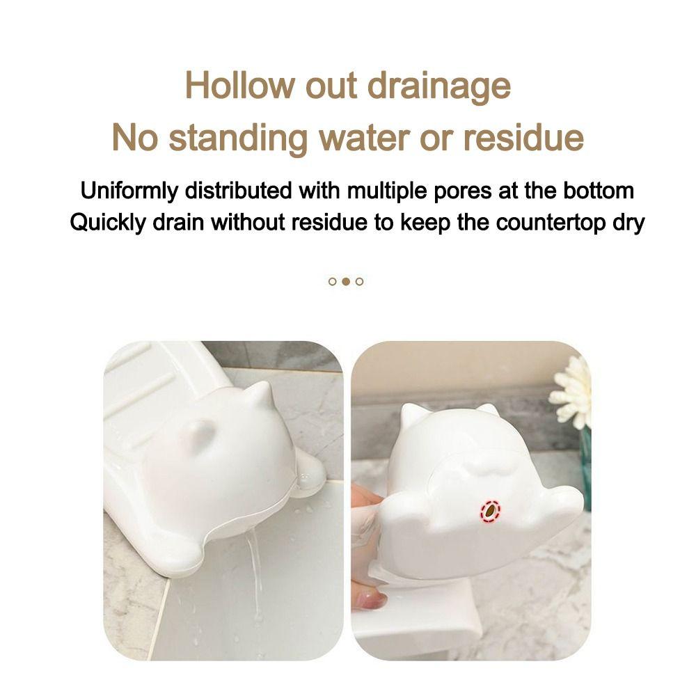 Cartoon Soap Holder Drain Soap Dish Tray Cute Soap Box