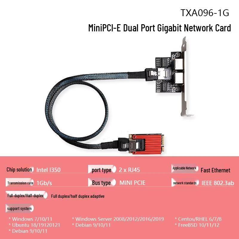 M.2 2.5G/1G High-Speed PCIe RJ45 Network Card for Desktop