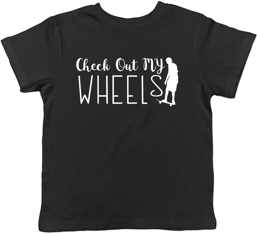 Check Out My Wheels Skateboarding Boys Girls Childrens Kids Boys Girls T-Shirt 120