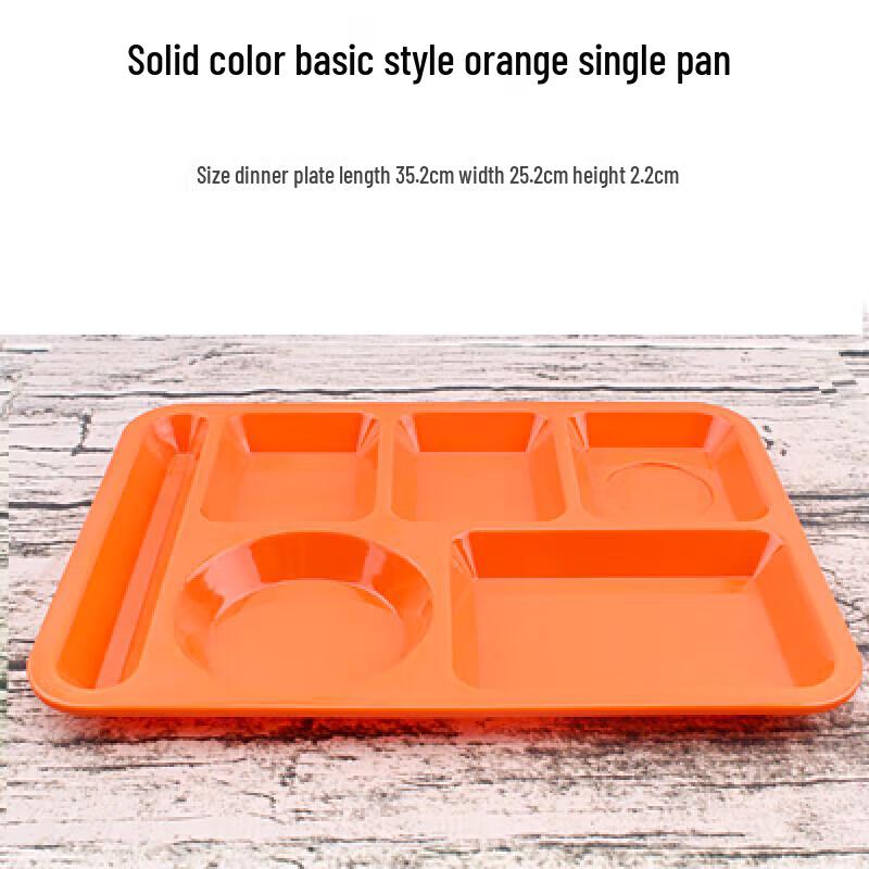 Melamine 6-Compartment Divided Dinner Plate